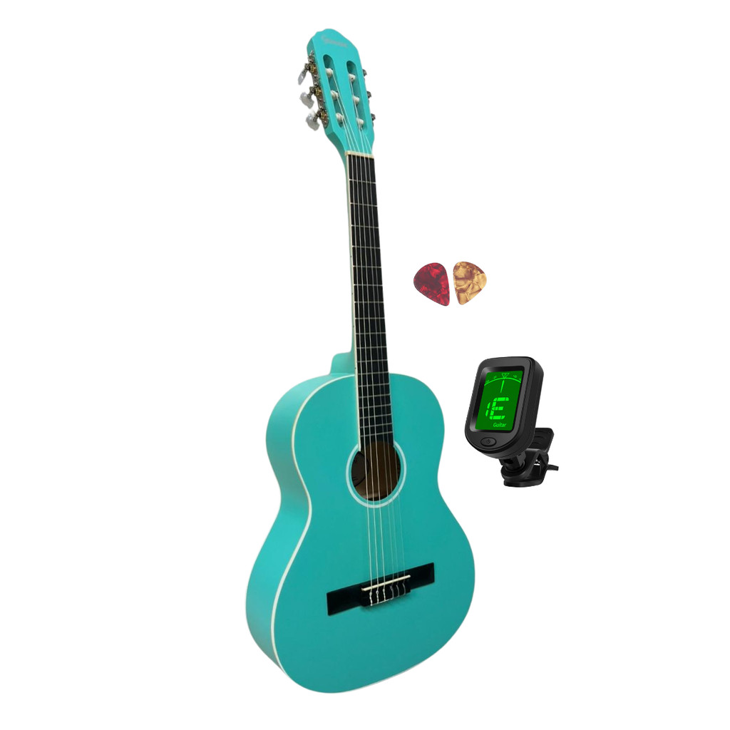 Violão 3/4 Giannini N6 Azul Turquesa Acetinado com Afinador