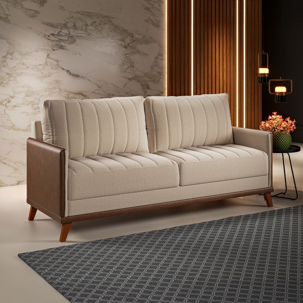 Sofá 4 Lugares Living Distreto em Oferta na Shopee