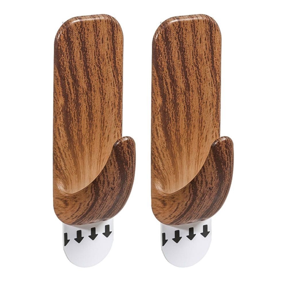 Gancho Adesivo Plástico Retangular Médio Madeira Aplik Ordene 2 Peças em Oferta na Shopee