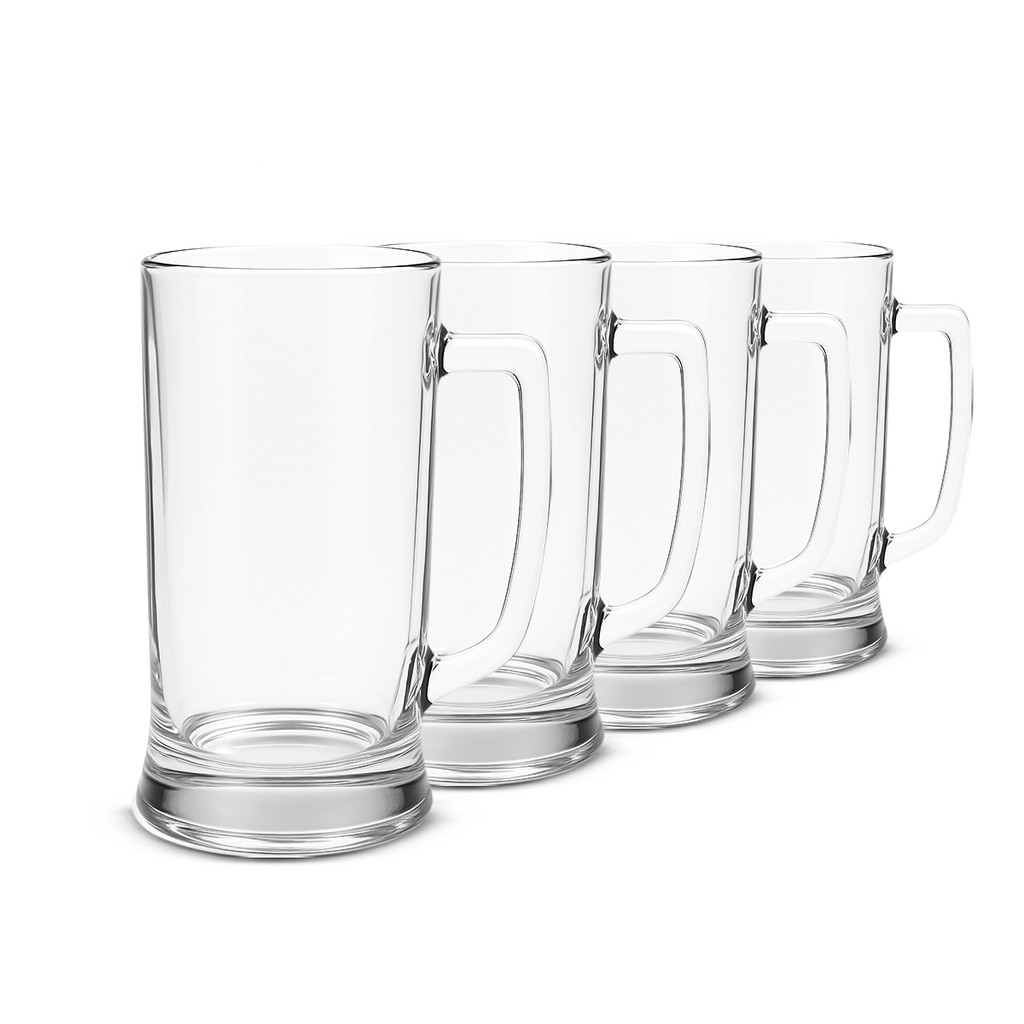 Kit 4 Canecas vidro copo alça chopp Cerveja refrigerante 600ml outback bar Restaurante