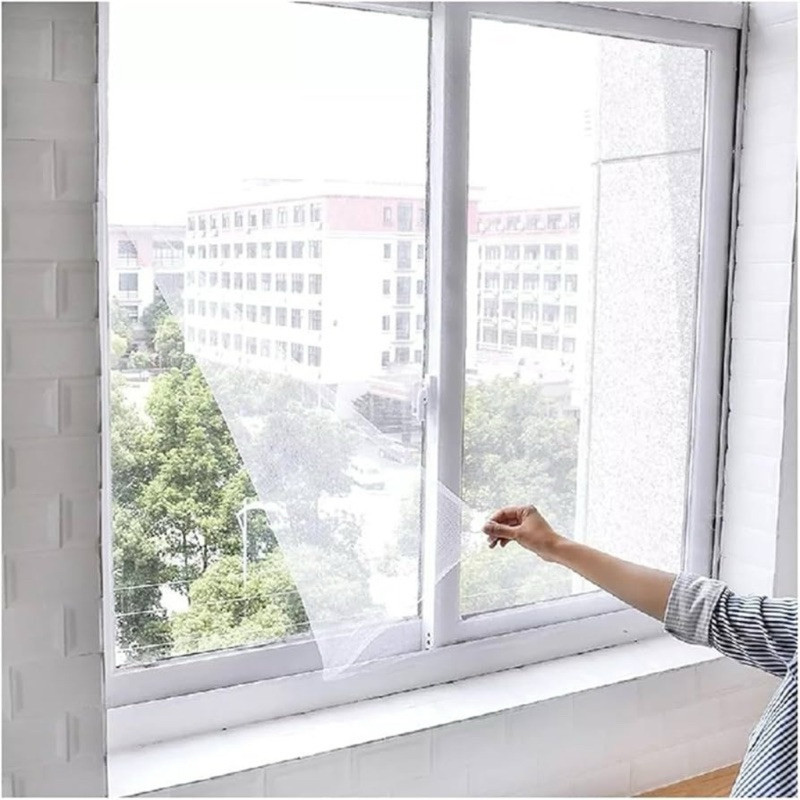 Kit 3/ 6 Tela Mosquiteiro com Velcro para Janela Proteção Contra Insetos Removível e Lavável