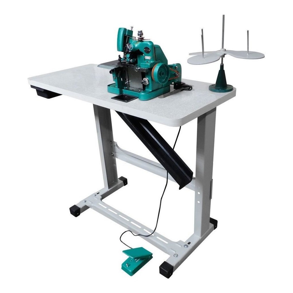 Máquina Overlock Semi Industrial  Gn- Com Mesa +LED-ILUMINA