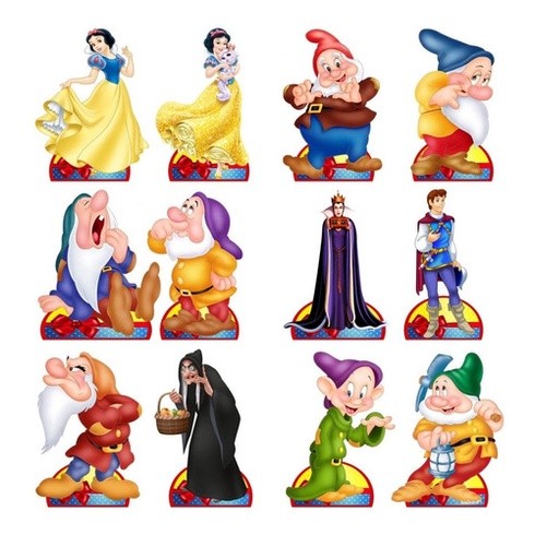 Kit 10 Display Mesa Branca De Neve E 7 Anões Decoração 20cm em Oferta na Shopee