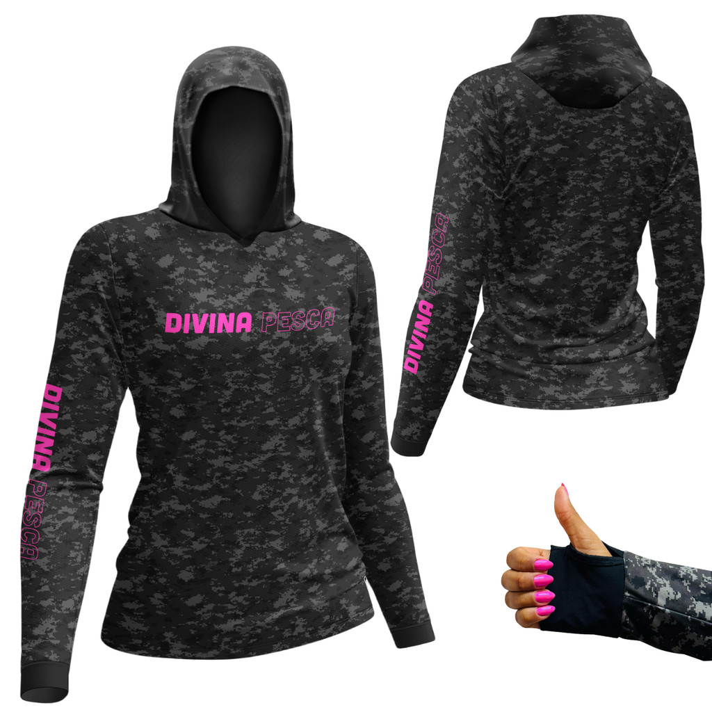 Camiseta De Pesca Proteção Solar Uv50+ Com Luva Divina Pesca em Oferta na Shopee