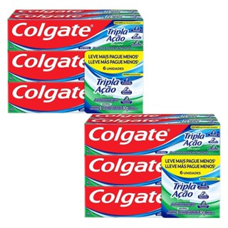 Kit 2 Pack Creme Dental Colgate Tripla Ação Menta 90g em Oferta na Shopee