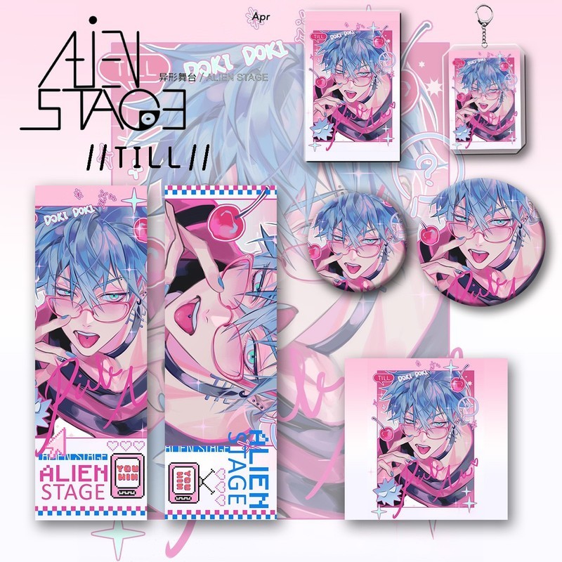 6 Pçs/Set Novo Anime TV Alien Stage gift Bag Coleção Brinquedo Ivan Até Chaveiro Crachá Laser Cartão LOMO Postal Present