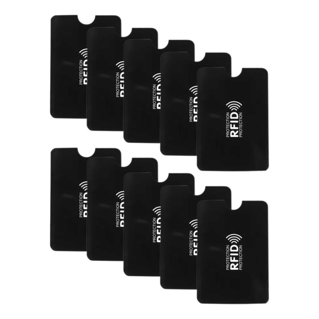 Capa Protetor De Cartão Bancário Anti Furto Rfid Kit 10 Uni em Oferta na Shopee