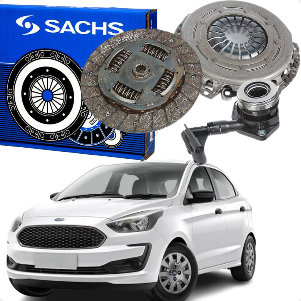 Kit Embreagem 1Com Atuador Ford Ka 2014 2015 2016 2017 2018 2019 2020 2021 Disco Platô Atuador Sachs