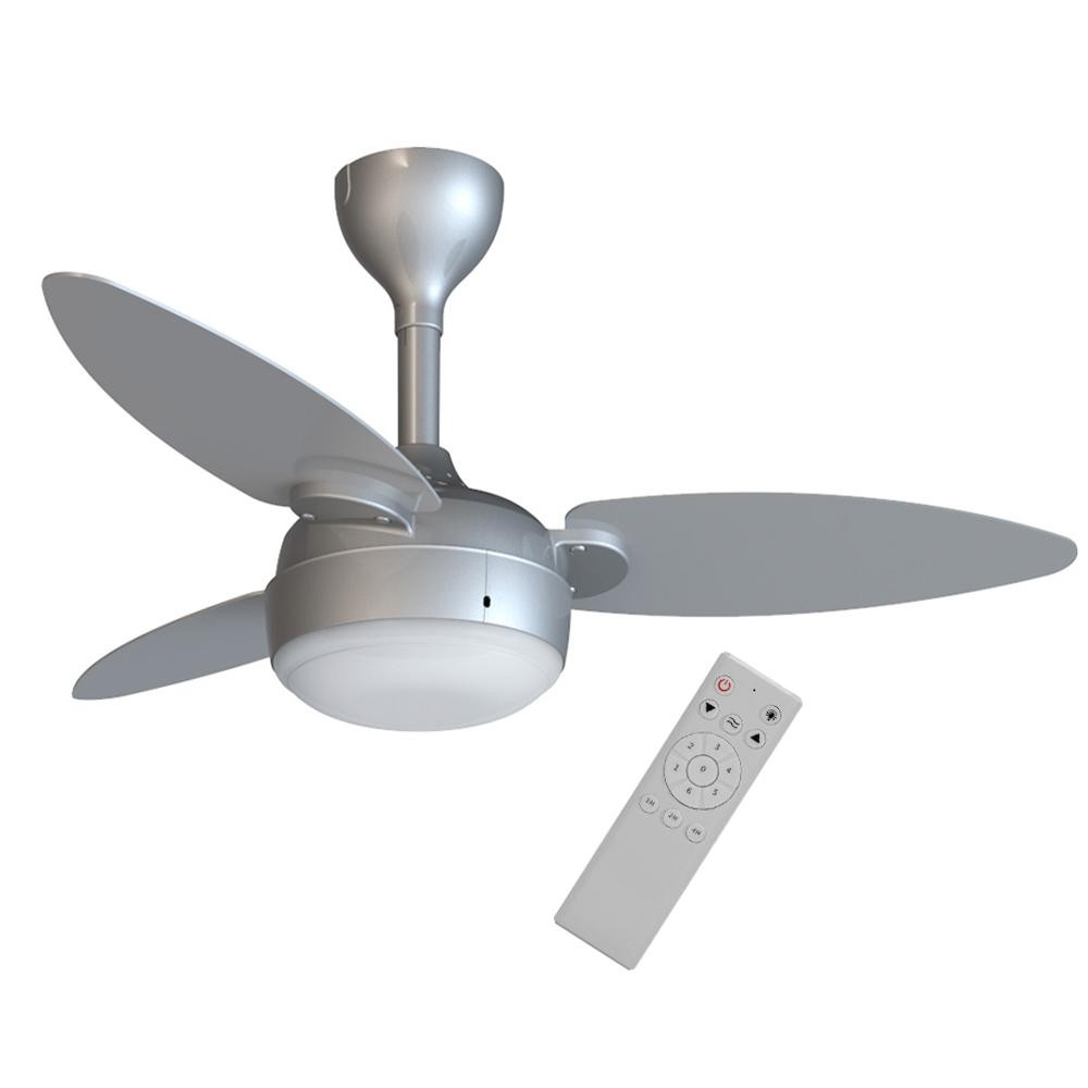Ventilador De Teto Ventisol Elluz Inverter Pás em MDF 420 RPM Branco e Cinza Bivolt