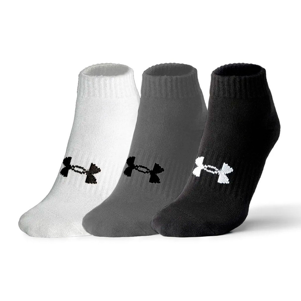 Kit 3 Pares de Meias Core Cotton Cano Curto Under Armour em Oferta na Shopee