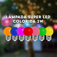 Kit 10 e 6 Lâmpada Bolinha Led 3w Kian Lustre Espelho