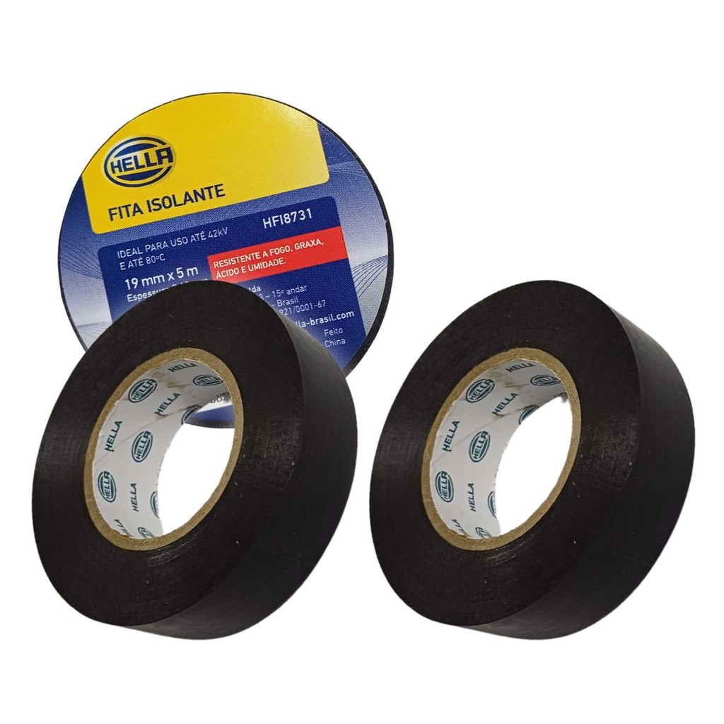 Par Fita Isolante 19mm 5m Resistente Fogo Umidade Hella em Oferta na Shopee