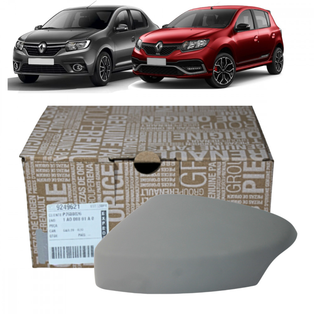 Capa do retrovisor elétrico esquerdo Renault Sandero Logan