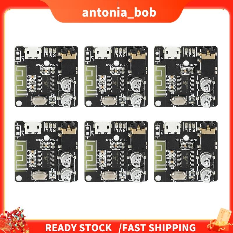 6 Pces VHM-314 V . 20 Placa Receptora De Áudio Bluetooth 5.0 Mp3 Decodificadora Sem Perdas Com Carregamento De Bateria D
