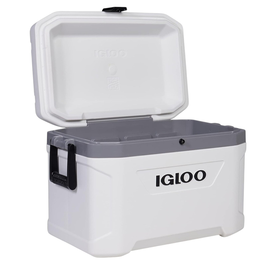 Caixa Cooler Térmico Branco Marine Ultra Igloo 51 Litros Até 76 Latas Resistente Barco Pesca