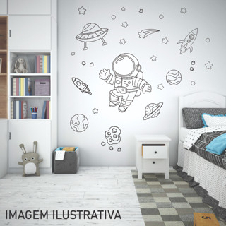 adesivo astronauta parede quarto em Oferta na Shopee