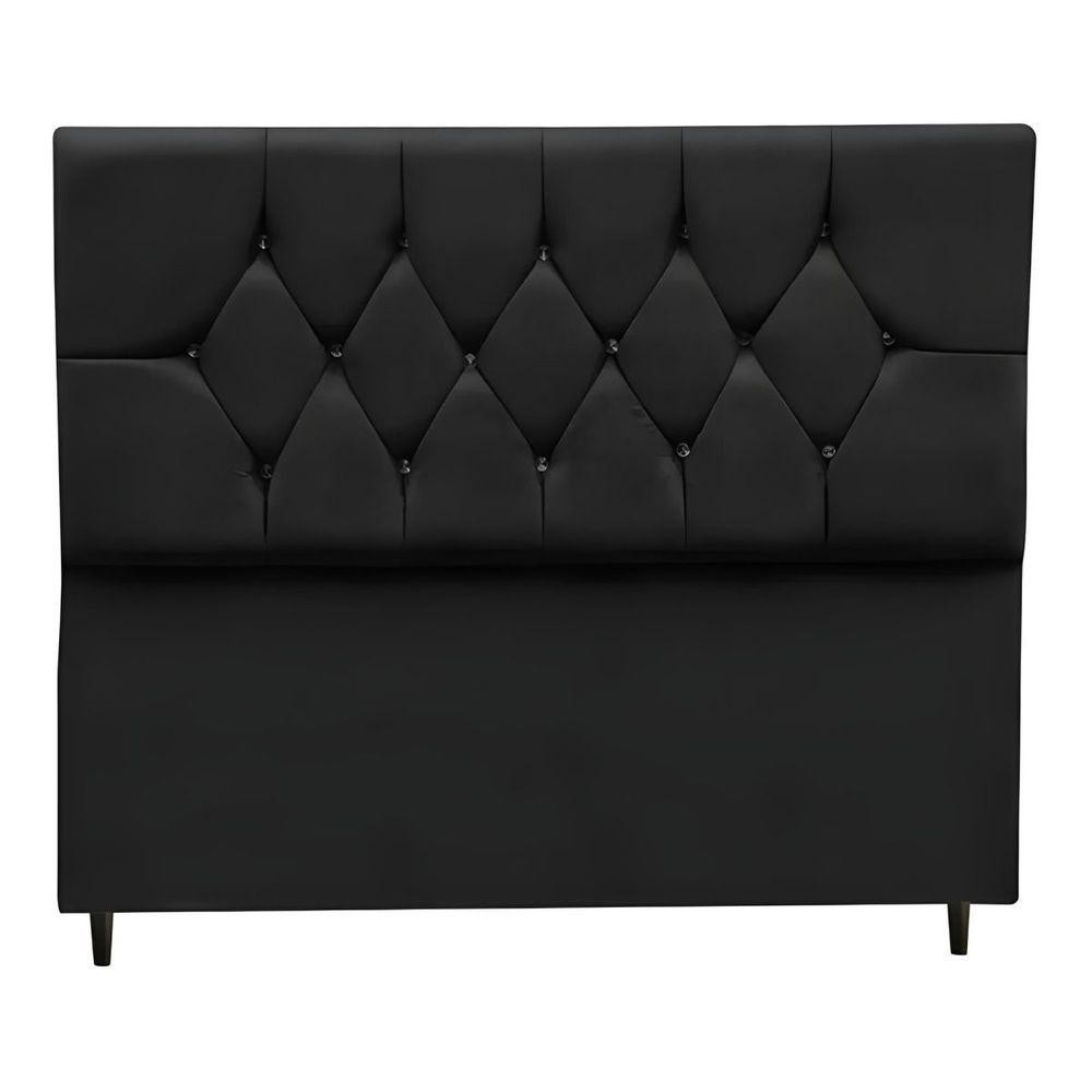 Cabeceira Estofada Cama Box Solteirão 100 Cm Suede Nina preto em Oferta na Shopee