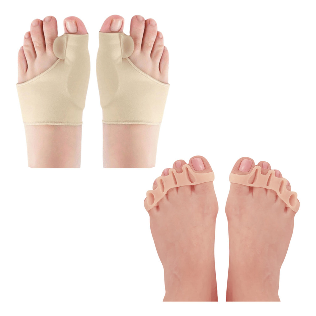Kit 2 Pares Protetor Pés Silicone Joanete e Separador Dedos Alívio Imediato das Dores em Oferta na Shopee