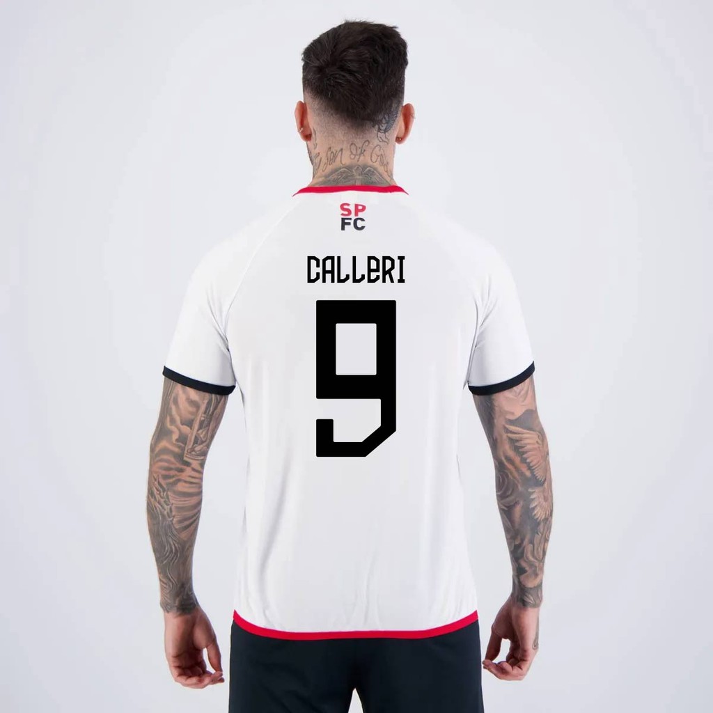 Camisa São Paulo Calleri 9 Radix Branca em Oferta na Shopee