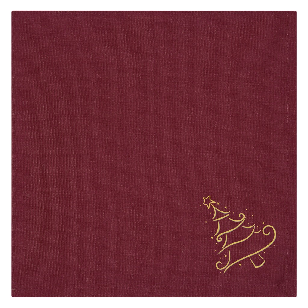 Guardanapo Natalino Vermelho 45X45Cm Rafimex