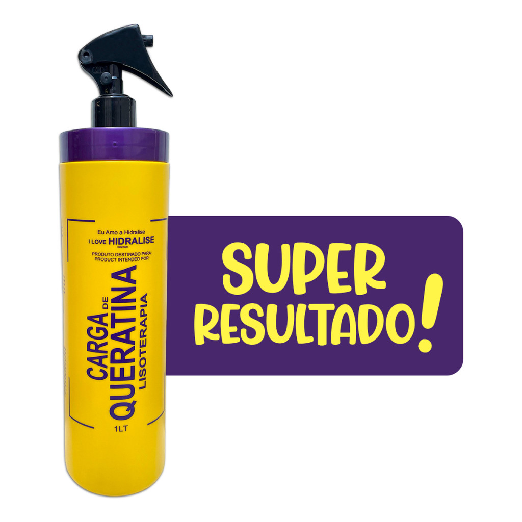 Recarga De Queratina Líquida Lisoterapia 1L Reparação Total Hidralize Tratamento Capilar