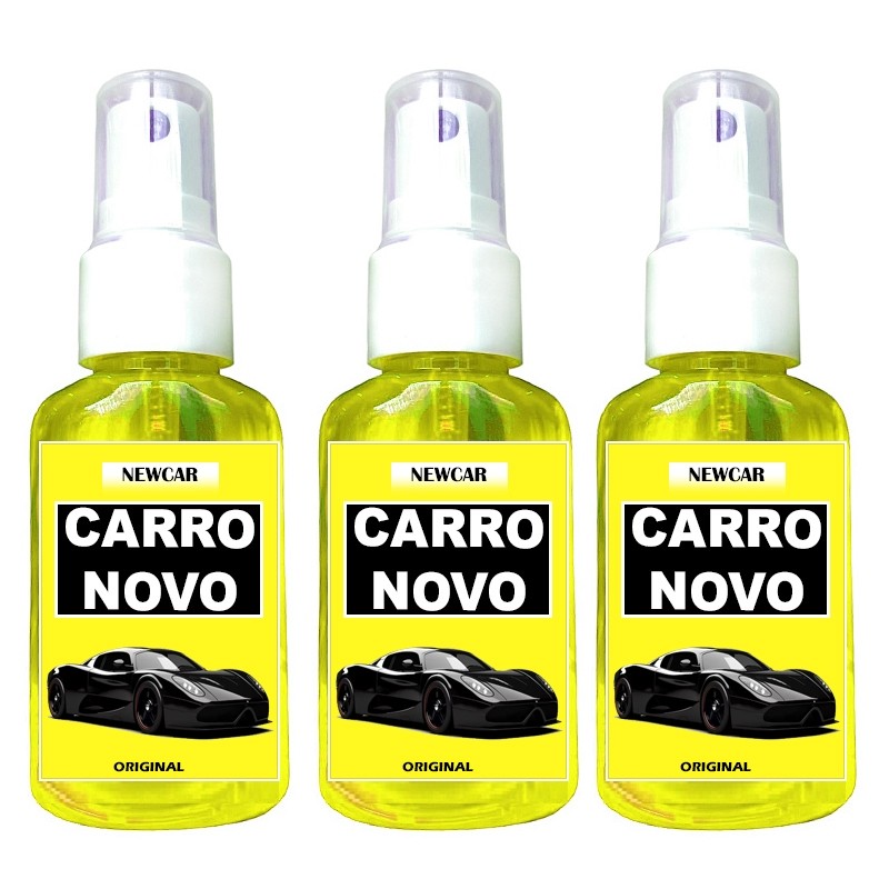 Kit 3 Cheirinho CARRO NOVO Spray Automotivo para Carro Aromatizante de Qualidade Concentrado NEWCAR