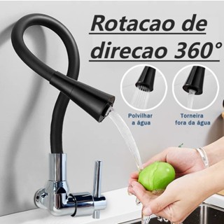 Torneira Gourmet Flexível Cozinha Pretomesa Parede Cobre Banhado a Preto Duplo Jato Cone 1/4 de Volta (Cobre) em Oferta na Shopee