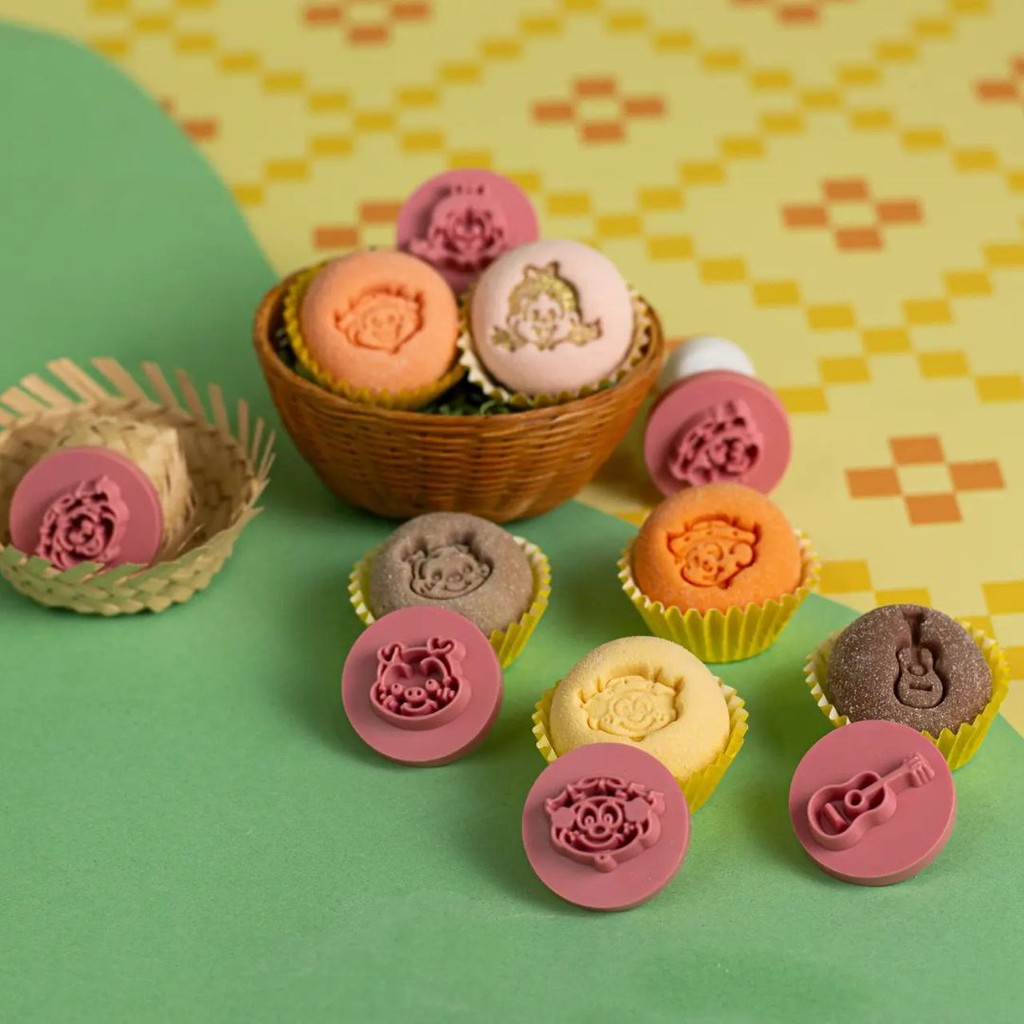 KIT 07 PEÇAS CARIMBOS CHICO BENTO ROSA BEBÊ 2,5 CM (BLUE STAR) em Oferta na Shopee