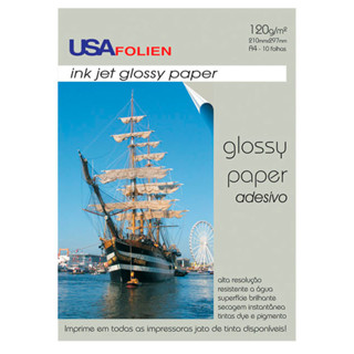 Papel fotográfico glossy paper adesivo A4 120g com 10 folhas 7295 Usa Folien em Oferta na Shopee