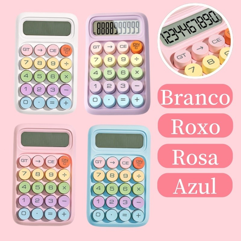 nova calculadora de 10 dígitos teclado flexível de teclas grandes adequado para estudantes