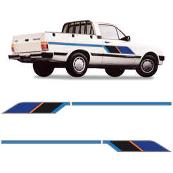 Faixas Chevy 500 1991 Adesivo Azul Lateral Modelo Original