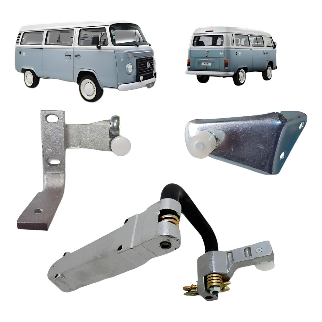 Kit Carrinho Guia Kombi Porta Correr Lateral De 1997 À 2013