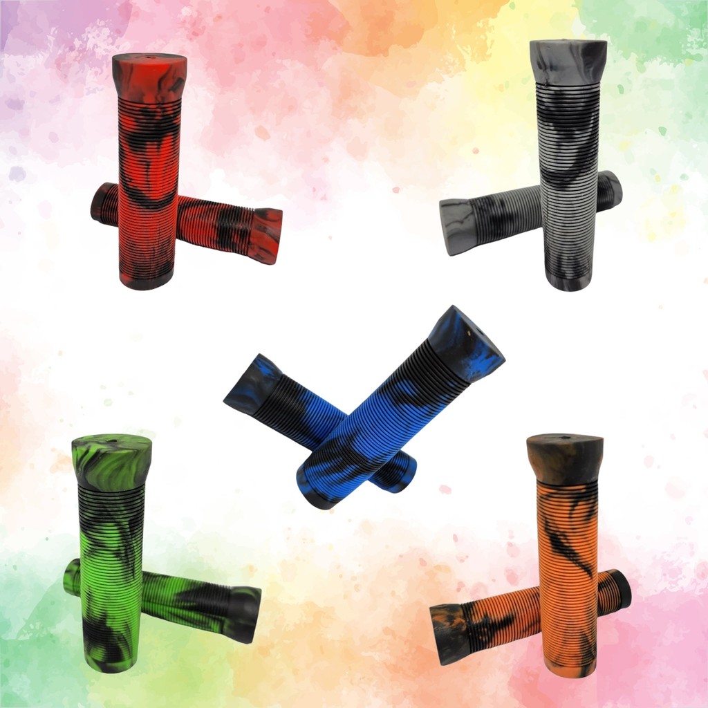Manopla Freeride Bike MTB BMX 130mm Bicolor Borracha Silicone Antiderrapante Wheeling Manobras