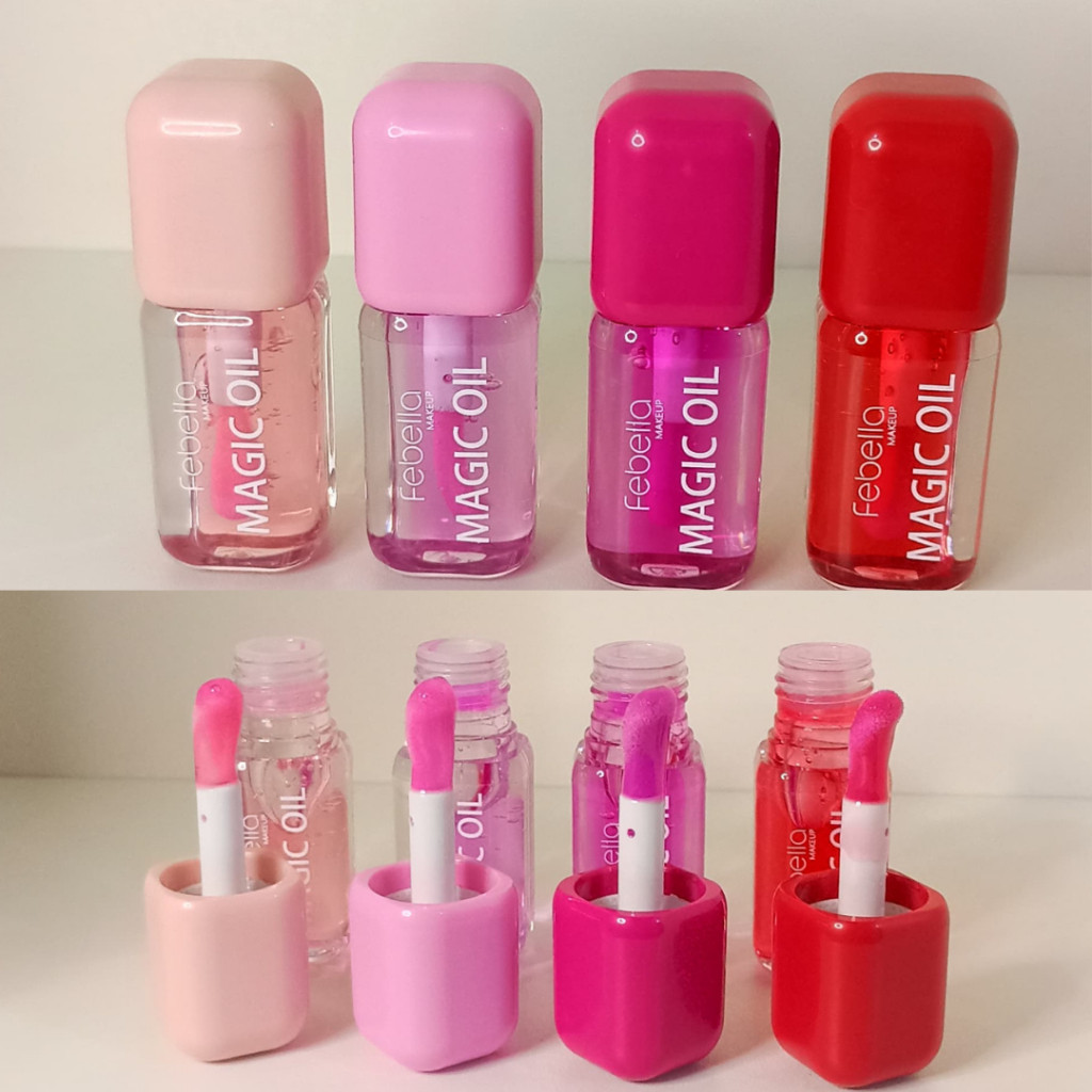Lip Oil Magic Febella lábios com brilho irresistível e hidratação profunda