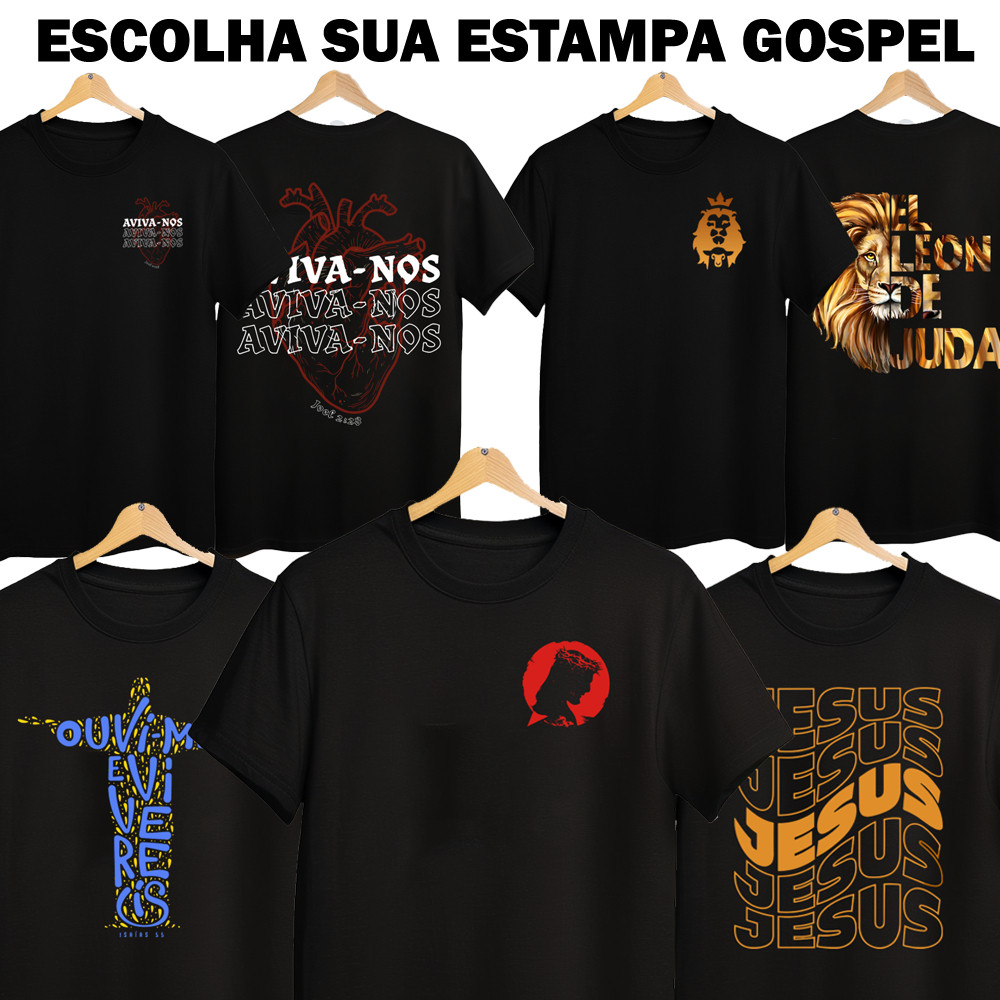 Camisa Preta com Estampas Coloridas Gospel Infantil Juvenil para Crianças de 4 até 16 anos em Oferta na Shopee