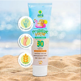Protetor Solar Natural Físico Mineral Vegano Orgânico para Bebê e Criança da Verdi Natural em Oferta na Shopee