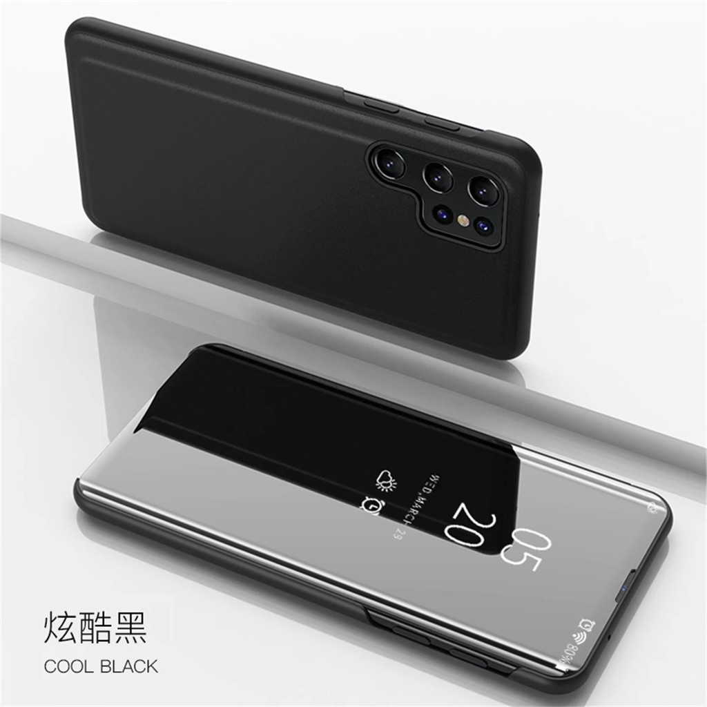 Espelho Flip Caso De Couro Para Samsung Galaxy A27 A17 A37 A57 A56 A36 A26 A16 A06 A55 A35 A15 A05 A54 A35 A14 Capa Padr