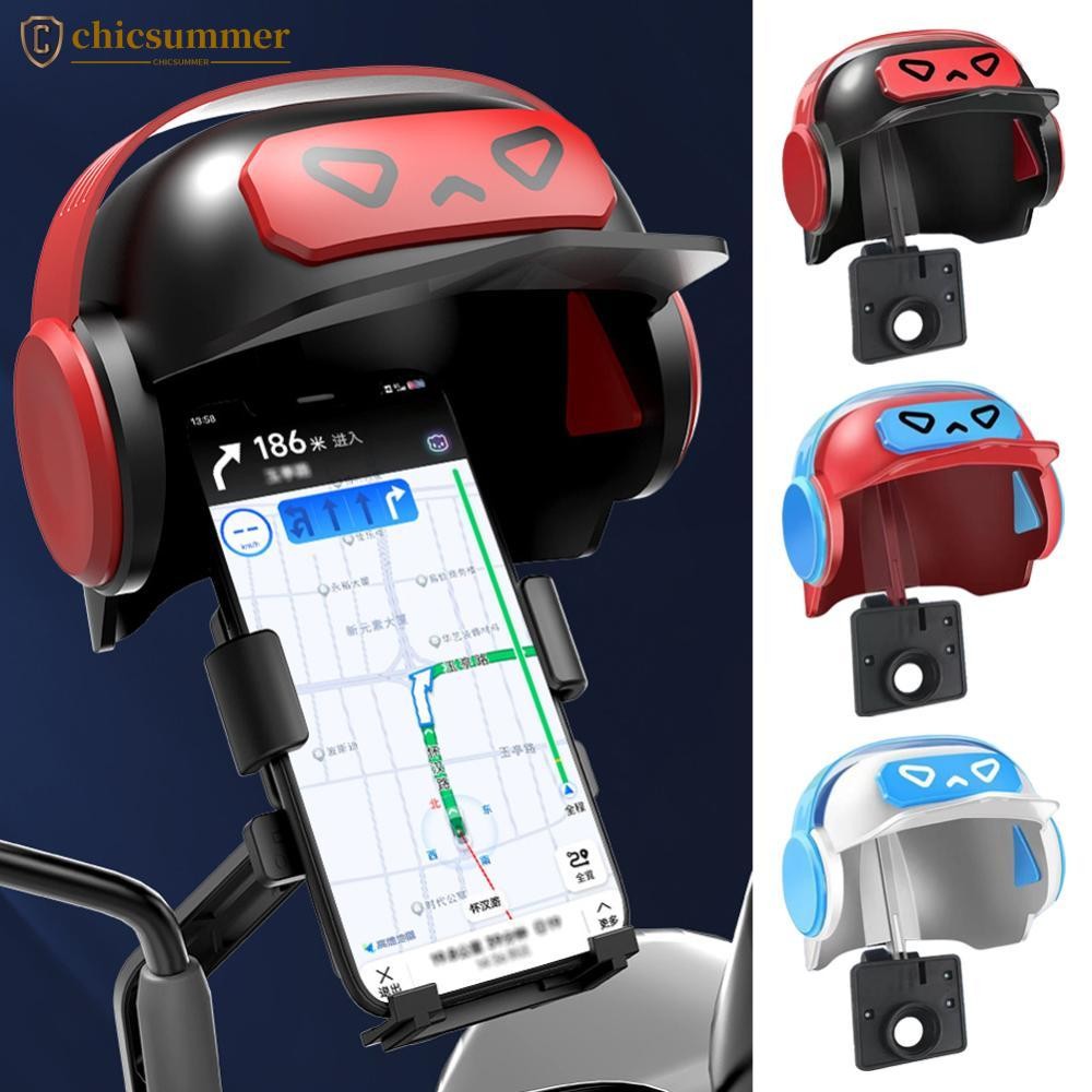 CHICSUMMER Dos Desenhos Animados Pequeno Capacete Piloto Motocicleta Suporte Do Telefone Móvel E Navegação Da Bicicleta 