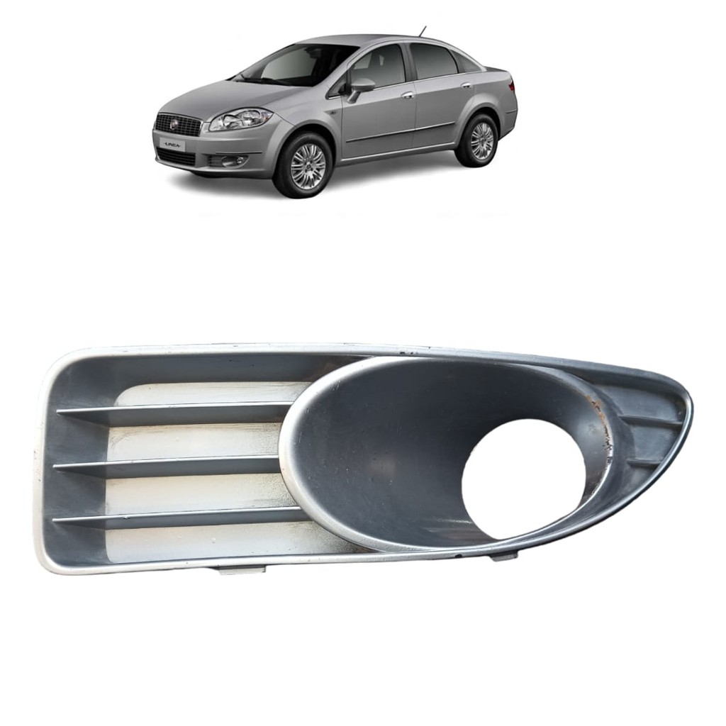 Moldura Grade Farol Milha Esquerdo Fiat Linea 2009 2014