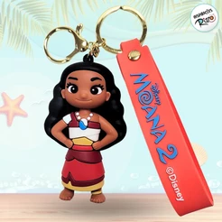 Chaveiro 3D Moana - 7cm - 1 unidade - Disney Original - Rizzo