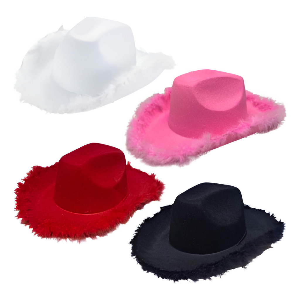 Chapéu Cowboy Vaqueiro Plumas Estilo Country Boiadeira promocao imperdível em Oferta na Shopee