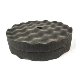 BOINA DE ESPUMA 8" ONDULADA DUPLA FACE PRETA POLIMAX