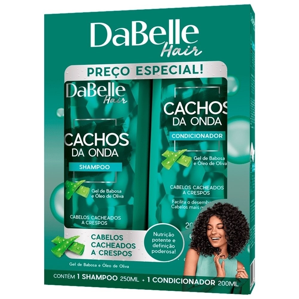 Shampoo 250ml + Condicionador Dabelle Cachos da Onda 175ml em Oferta na Shopee
