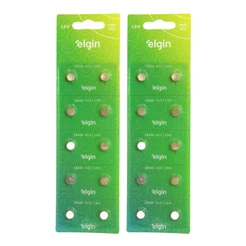 Kit 20 Baterias Pilhas Alcalina Lr626 1,5v 2 Cartela Elgin