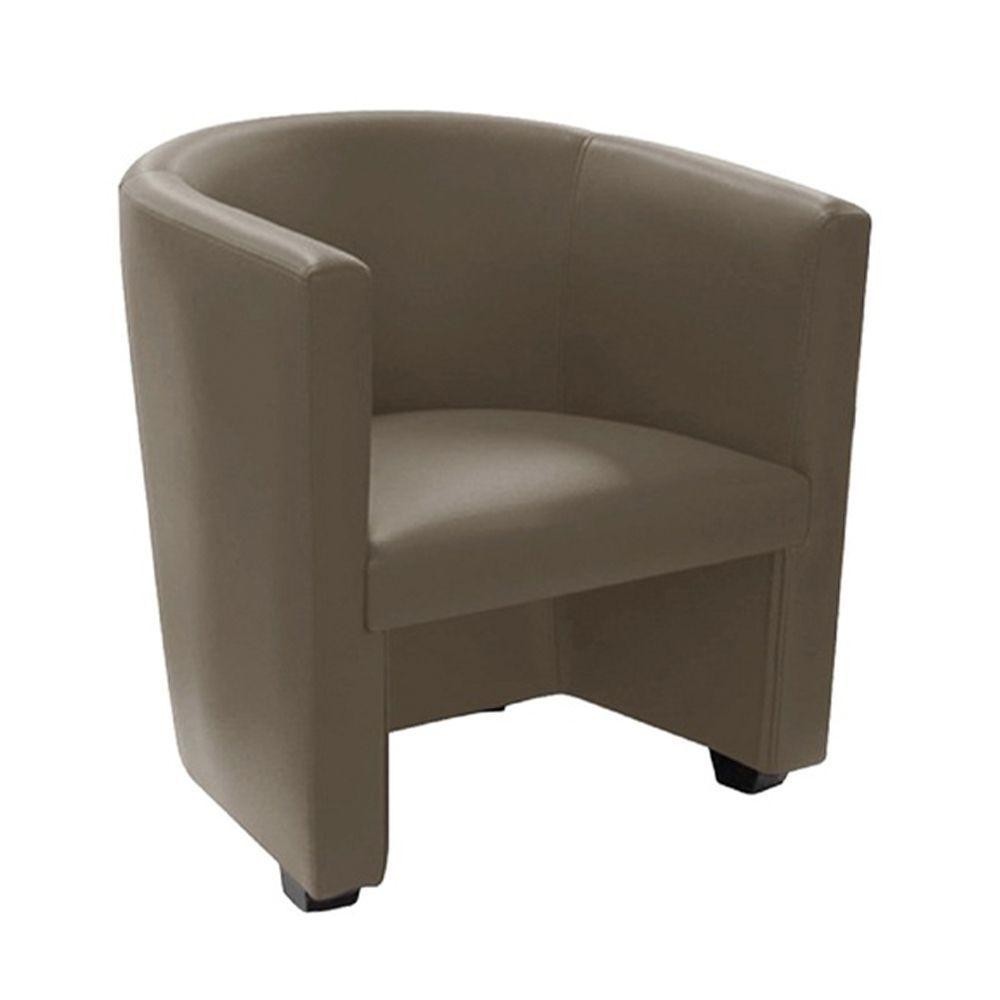 Poltrona Malta Recepção Em Tecido Sintético Sintético - Bege - Cor: Bege em Oferta na Shopee