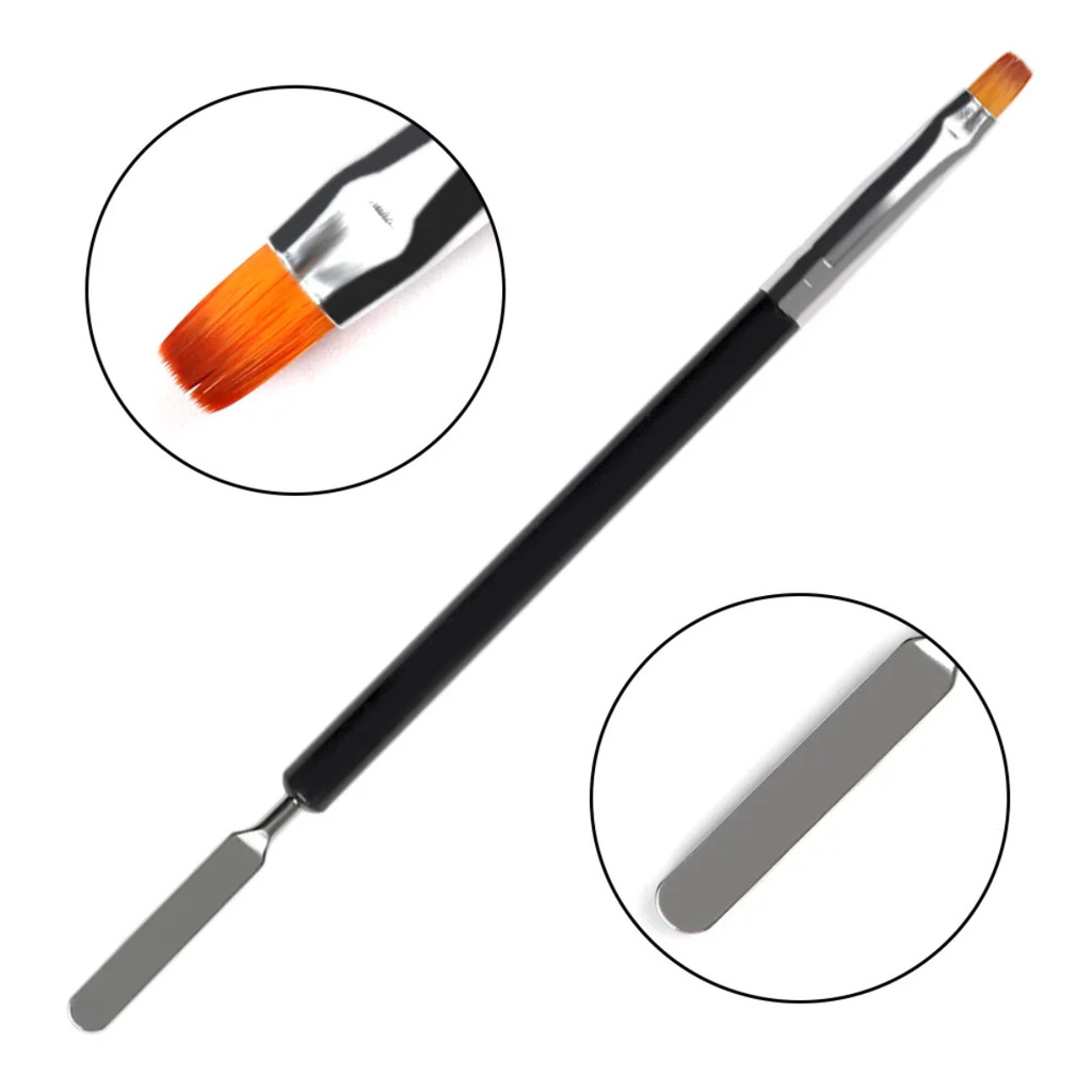Pincel Polygel Molde F1 2 em 1 com Espátula