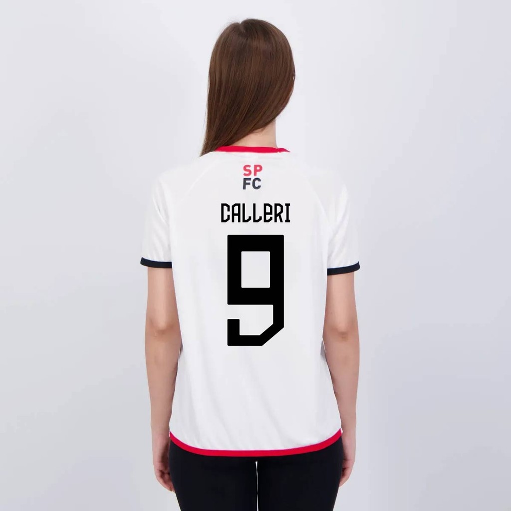 Camisa São Paulo Calleri 9 Radix Feminina Branca