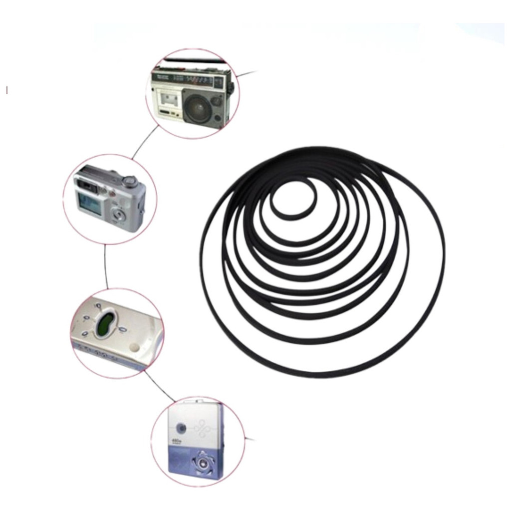 Kit 1 Correias Cassete  Universal Toca Fita Tape Deck Walkma