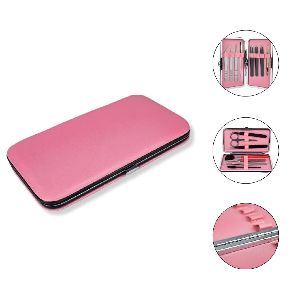 Estojo Case Porta Pinças Cílios Sobrancelha Organizador Rosa Studio Salão Beleza Design Lash Cílios