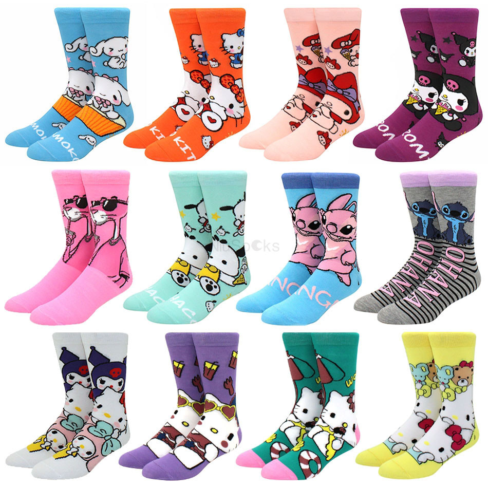 Engraçado Coelho Dos Desenhos Animados Senhoras Meias Tendência Versátil Esporte De Algodão Masculino em Oferta na Shopee